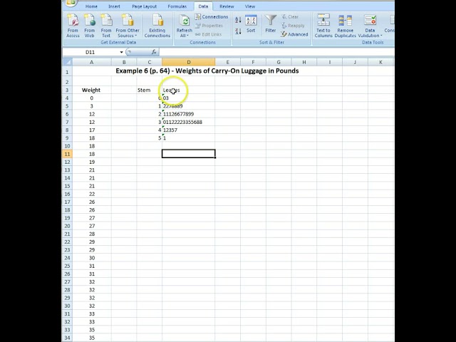 فیلم آموزشی: نحوه انجام طرح ساقه و برگ در EXCEL با زیرنویس فارسی