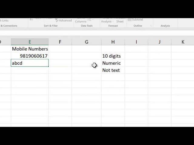 فیلم آموزشی: با استفاده از اعتبارسنجی داده، فقط شماره موبایل عددی 10 رقمی را در اکسل مجاز کنید