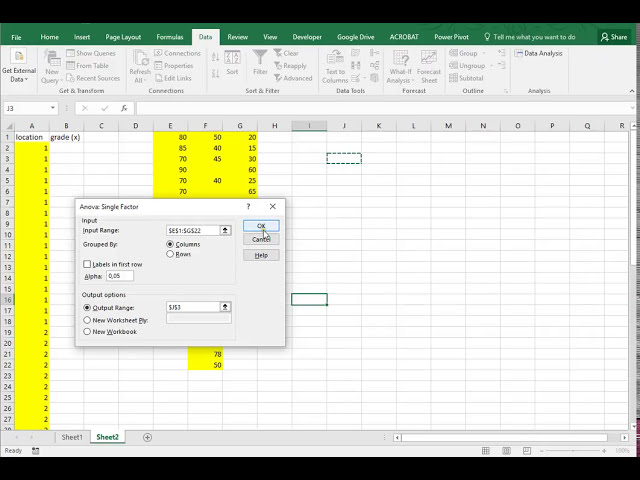فیلم آموزشی: Excel - ANOVA یک طرفه (از طریق تجزیه و تحلیل داده ها)