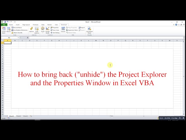 فیلم آموزشی: Excel VBA - Project Explorer و پنجره Properties را برگردانید با زیرنویس فارسی