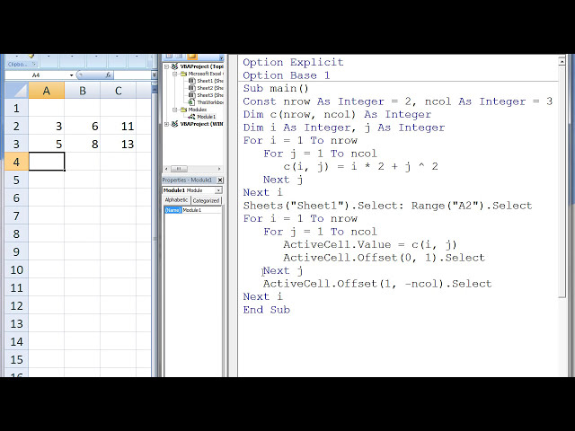 فیلم آموزشی: Excel VBA مبحث 9.2 - آرایه های چند بعدی (ماتریس) با زیرنویس فارسی