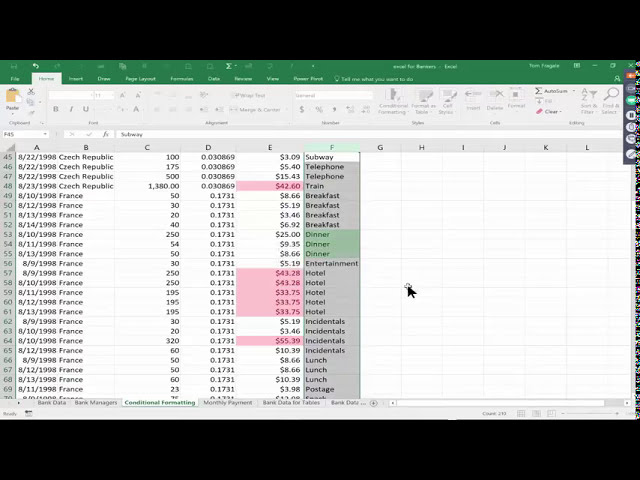 فیلم آموزشی: Excel برای بانکداران - نحوه به حداکثر رساندن با استفاده از Microsoft Excel برای بانکداران - Excel 2010، Excel 2013، با زیرنویس فارسی