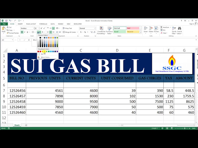 فیلم آموزشی: نحوه تهیه قبض گاز سوئی در MS Excel # 41 با زیرنویس فارسی