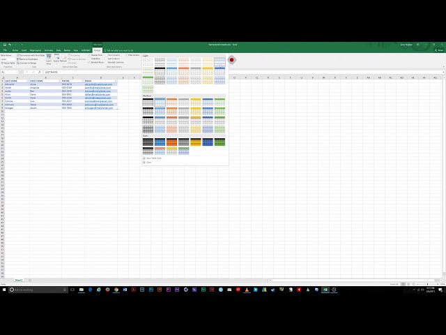 فیلم آموزشی: نحوه ایجاد جدول و مرتب سازی داده ها - Excel 2016 با زیرنویس فارسی