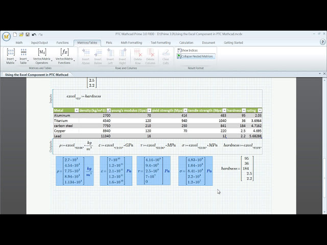 فیلم آموزشی: PTC Mathcad Prime 3.0 - اجزای Excel با زیرنویس فارسی