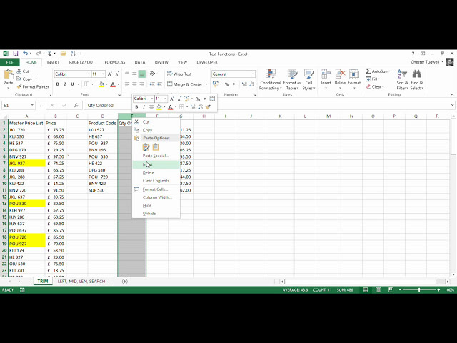 فیلم آموزشی: Excel TRIM & VLOOKUP: فاصله های انتهایی و اضافی در مقادیر جستجو را حذف کنید با زیرنویس فارسی