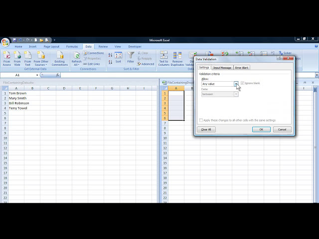 فیلم آموزشی: یک منوی کشویی Excel ایجاد کنید که در آن داده ها در یک فایل دیگر قرار دارند با زیرنویس فارسی