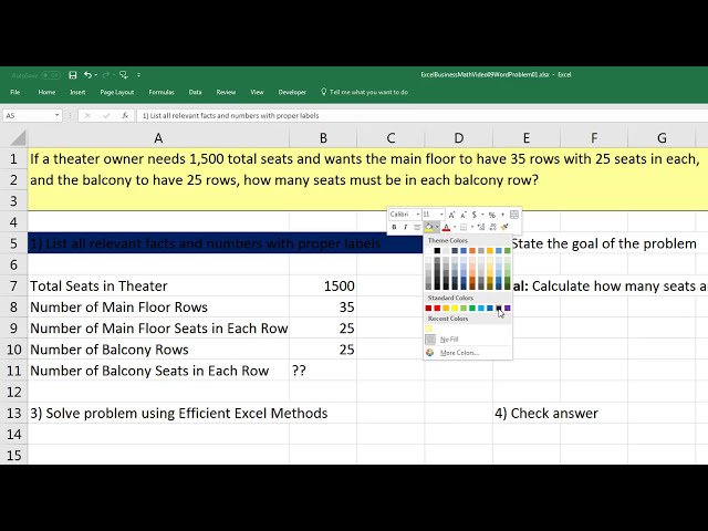 فیلم آموزشی: Excel & Business Math 09: پنج مرحله برای حل مسائل ریاضی ورد در اکسل با زیرنویس فارسی