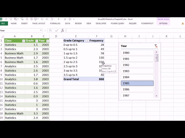 فیلم آموزشی: تجزیه و تحلیل آماری اکسل 2013 شماره 11: Power Query وارد کردن چندین فایل متنی، هیستوگرام درجه بر اساس سال با زیرنویس فارسی