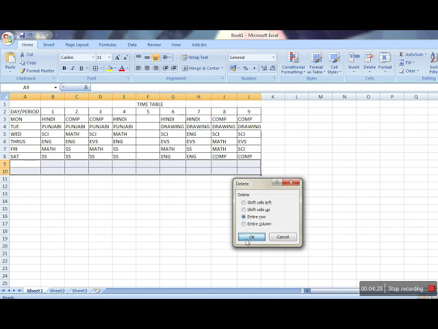 فیلم آموزشی: نحوه ایجاد جدول زمانی در MS Excel