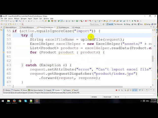 فیلم آموزشی: وارد کردن فایل اکسل در JSP-Servlet و Hibernate