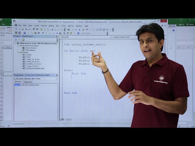 فیلم آموزشی: Excel VBA - مدیریت خطا با زیرنویس فارسی