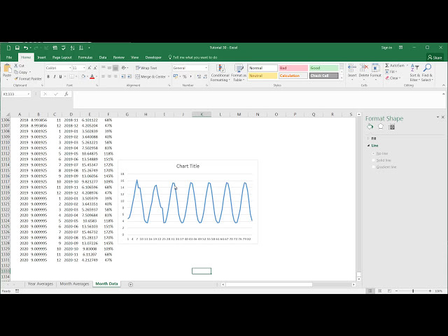 فیلم آموزشی: Excel 2013 - آموزش 30 - پیش بینی با نمودارها - پیش بینی گرمایش جهانی با زیرنویس فارسی