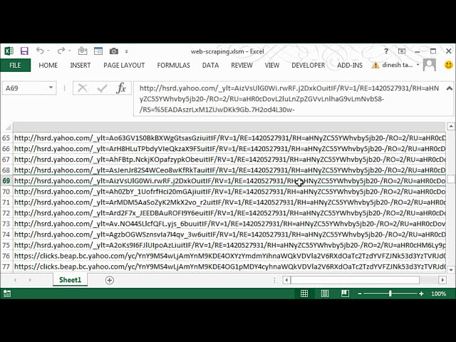 فیلم آموزشی: خراش دادن ابر پیوندها از صفحات وب با استفاده از Excel VBA به صورت خودکار
