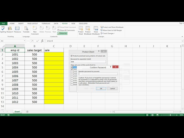 فیلم آموزشی: VBA برای قفل کردن سلول ها پس از ورود داده ها - Excel VBA Example توسط Exceldestination با زیرنویس فارسی