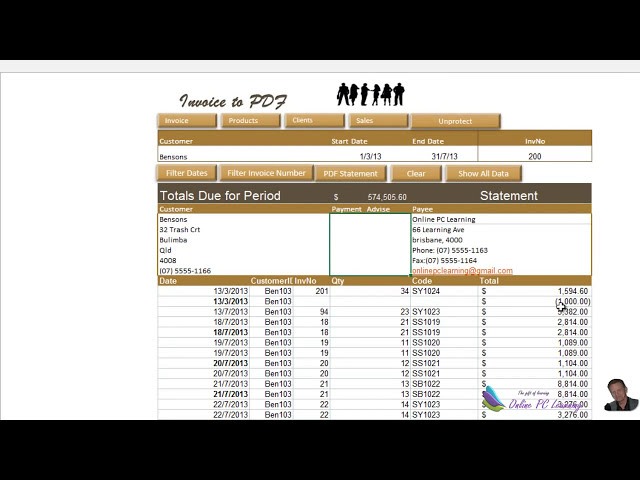 فیلم آموزشی: فاکتور اکسل به PDF - اکسل ایجاد کننده فاکتور - پروژه Excel VBA با زیرنویس فارسی