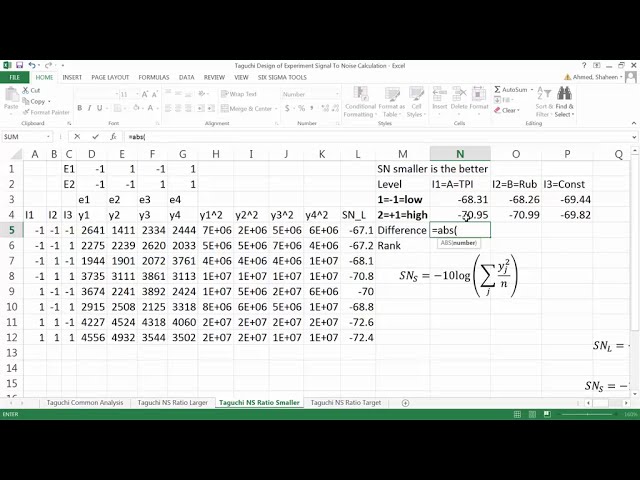 فیلم آموزشی: محاسبه نسبت سیگنال به نویز طراحی تاگوچی با پارامتر قوی در MS Excel با زیرنویس فارسی