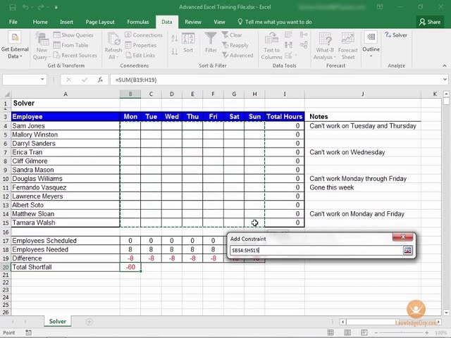 فیلم آموزشی: استفاده از Solver در اکسل 2016 با زیرنویس فارسی