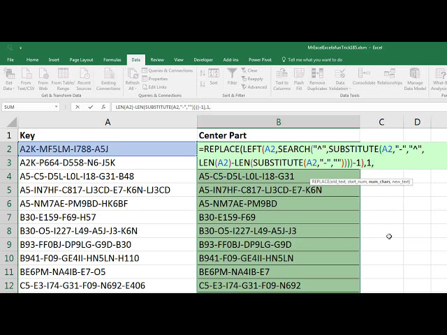 فیلم آموزشی: ترفند 185 Mr Excel و excelisfun: دریافت متن بین خط تیره اول و آخر: 4 روش با زیرنویس فارسی