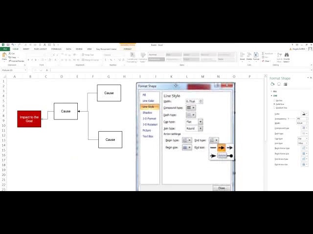 فیلم آموزشی: تغییر نوع پیکان یک رابط - Microsoft Excel با زیرنویس فارسی