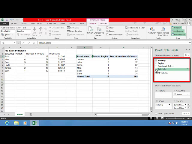 فیلم آموزشی: نحوه ایجاد Pivot Table در اکسل 2013 با زیرنویس فارسی