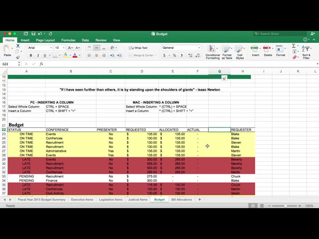 فیلم آموزشی: Excel - درج یک ستون با میانبرهای صفحه کلید - Mac & PC با زیرنویس فارسی