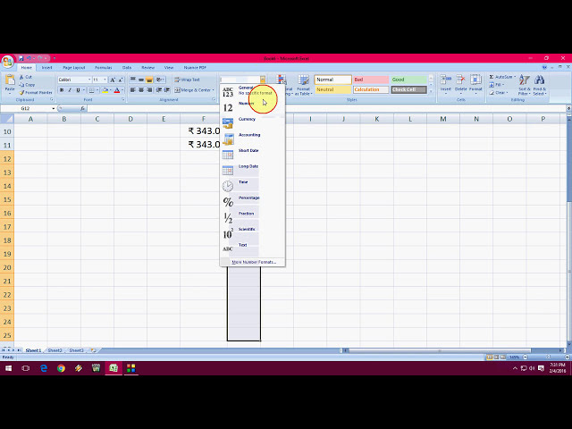 فیلم آموزشی: نحوه اضافه کردن خودکار نماد روپیه هند در MS Excel با زیرنویس فارسی