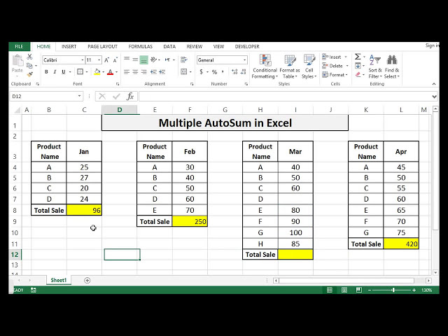 فیلم آموزشی: AutoSum در Excel - MagicTrick for Multiple AutoSum - YouTube با زیرنویس فارسی