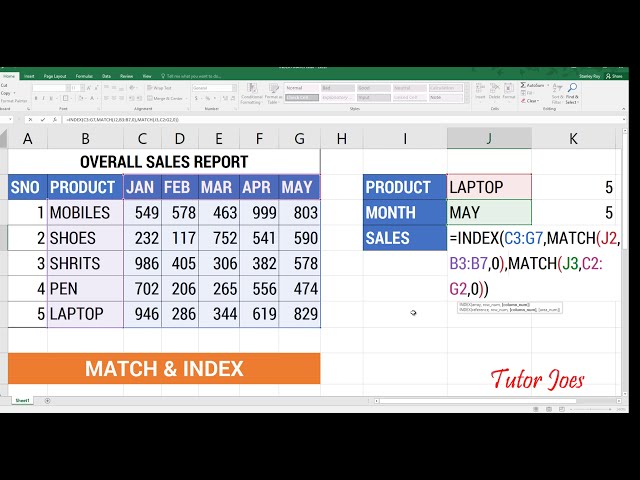 فیلم آموزشی: INDEX و MATCH در Microsoft Excel 2016 در Tami با زیرنویس فارسی