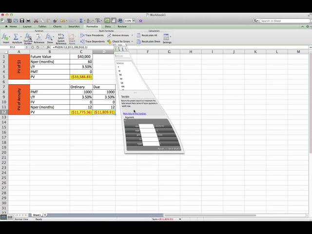 فیلم آموزشی: Excel PV 1 دلاری و PV Annuity برای Mac و PC با زیرنویس فارسی