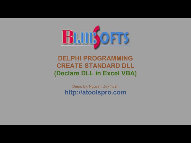 فیلم آموزشی: DLL استاندارد را در دلفی ایجاد کنید و از آن در Excel VBA استفاده کنید