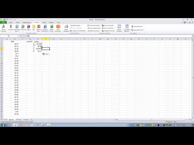 فیلم آموزشی: نحوه استفاده از تابع Excel-The QUARTILE.INC با زیرنویس فارسی