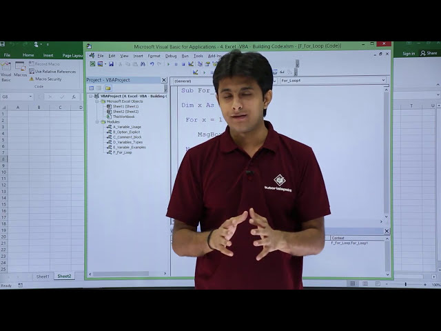 فیلم آموزشی: Excel VBA برای حلقه مثال 1 با زیرنویس فارسی