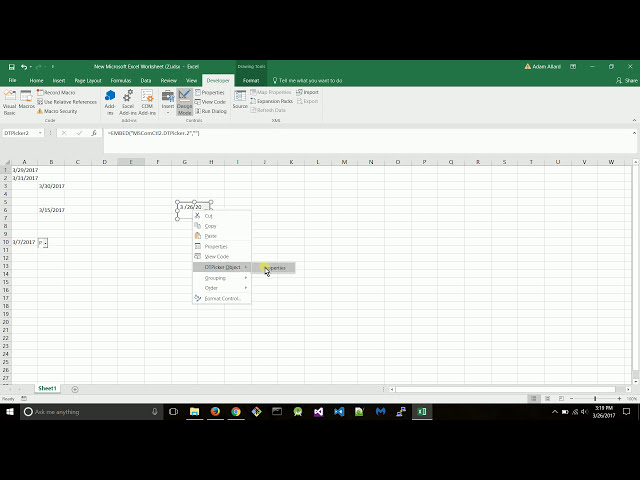 فیلم آموزشی: چگونه تقویم DatePicker را به سلول های MS Excel اضافه کنیم با زیرنویس فارسی