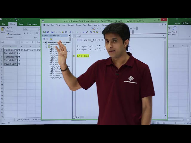 فیلم آموزشی: Excel VBA - Wrap Text با زیرنویس فارسی
