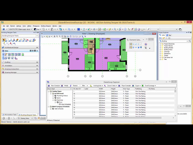 فیلم آموزشی: AECOsim Building Designer - دو جهته Excel و نقشه های دوبعدی با زیرنویس فارسی