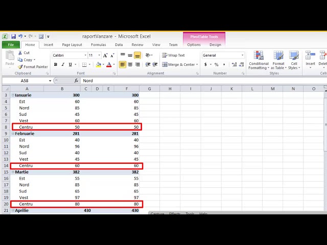فیلم آموزشی: آموزش Excel 2010 - Actualizara unui tabel pivot