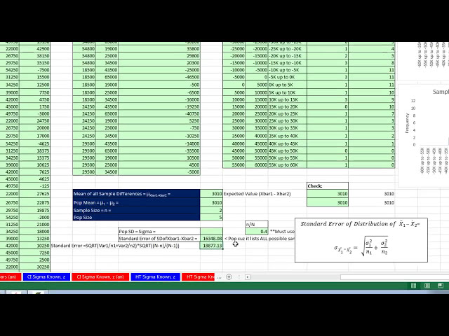 فیلم آموزشی: تجزیه و تحلیل آماری Excel 2013 شماره 63: توزیع نمونه Xbar1 - Xbar2 و خطای استاندارد با زیرنویس فارسی