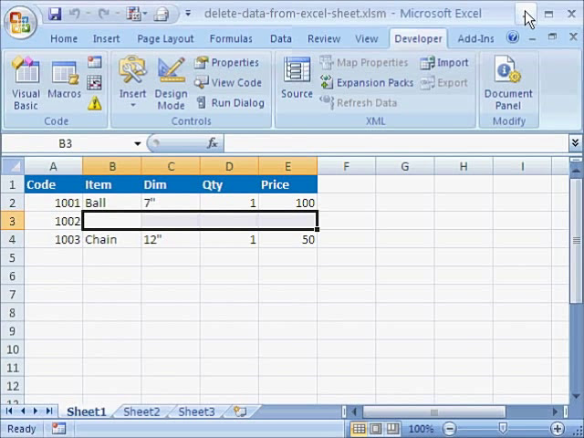 فیلم آموزشی: حذف داده های خاص با استفاده از Excel VBA
