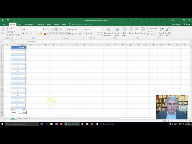 فیلم آموزشی: نحوه محاسبه انحرافات استاندارد در Excel 2016 برای ویندوز با زیرنویس فارسی