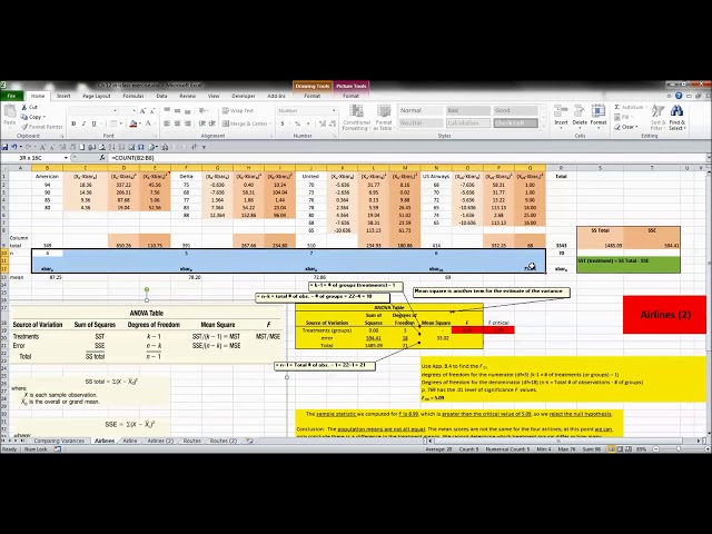فیلم آموزشی: ANOVA - محاسبه دستی با استفاده از Excel با زیرنویس فارسی