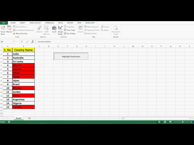 فیلم آموزشی: VBA برای برجسته کردن موارد تکراری در اکسل - آموزش VBA Excel توسط Exceldestination