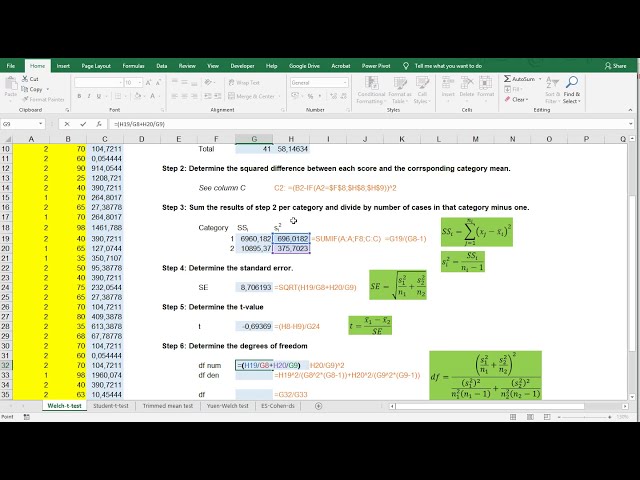 فیلم آموزشی: Excel - نمونه های مستقل تست Welch t با زیرنویس فارسی