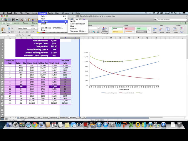 فیلم آموزشی: محاسبه EOQ، نمودار، جداول، محدودیت‌ها و اهرم‌ها (w/Excel) با زیرنویس فارسی