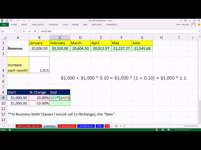 فیلم آموزشی: Highline Excel 2013 Class Video 04: درصد افزایش یا کاهش فرمول با زیرنویس فارسی