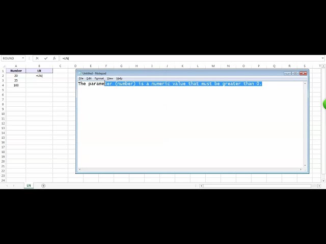 فیلم آموزشی: عملکرد Excel LN - نحوه استفاده از تابع LN