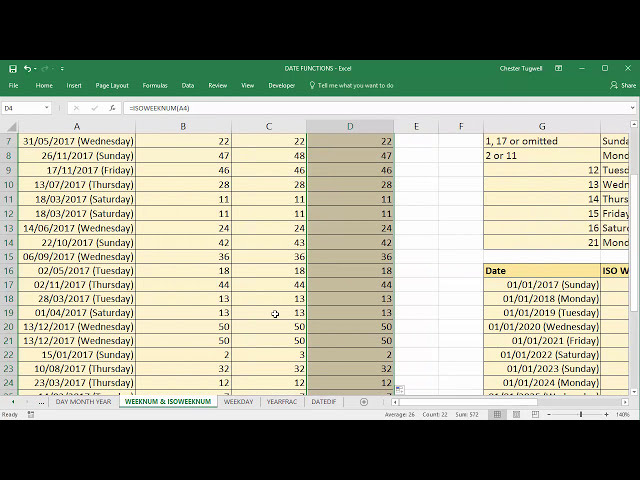 فیلم آموزشی: از Excel برای تبدیل تاریخ به شماره هفته با استفاده از WEEKNUM و ISOWEEKNUM استفاده کنید با زیرنویس فارسی