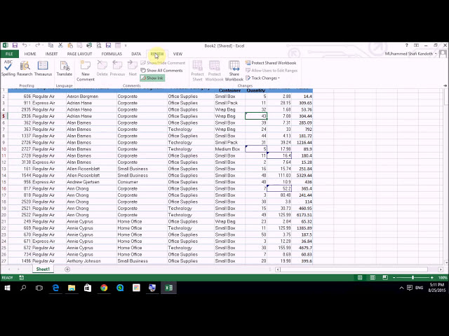 فیلم آموزشی: آموزش MS Excel: اعمال تغییرات آهنگ در یک کتاب کار مشترک - MS Office 2013