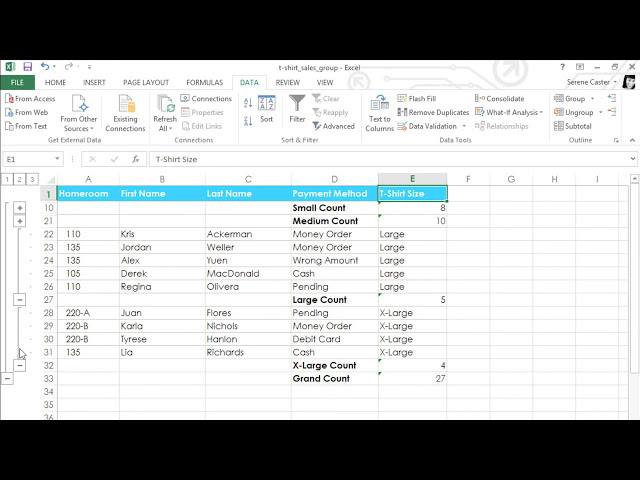 فیلم آموزشی: Excel 2013: Groups and SubTotals با زیرنویس فارسی