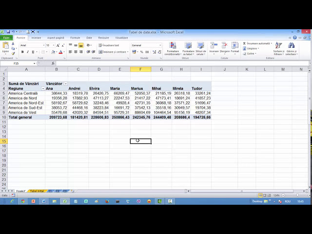 فیلم آموزشی: Operab›ii cu tabele pivot Excel 2010 - Partea I